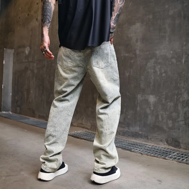 SONGS ALONG Jeans Unisex Blue-5