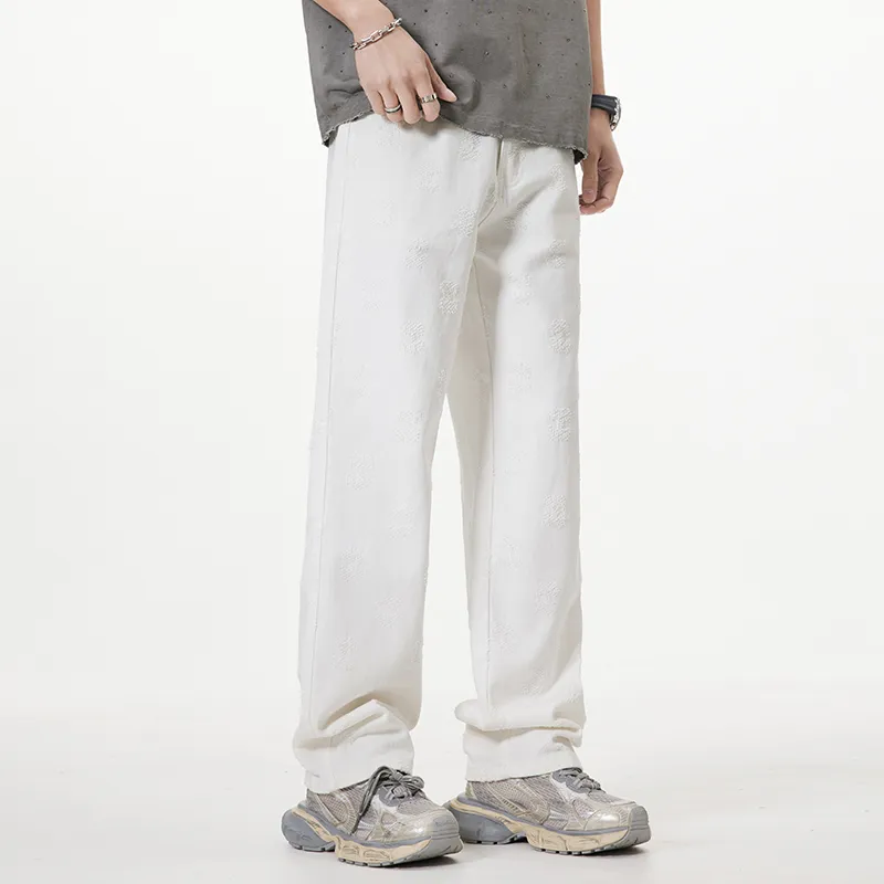 SONGS ALONG Jeans Unisex White-4