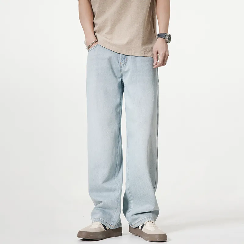 SONGS ALONG Jeans Unisex Light Blue-3