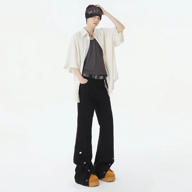 SONGS ALONG Jeans Unisex Black-6