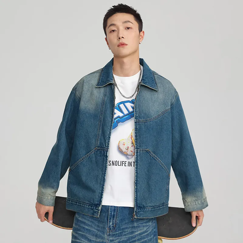 SONGS ALONG Denim Jacket Unisex Blue-0