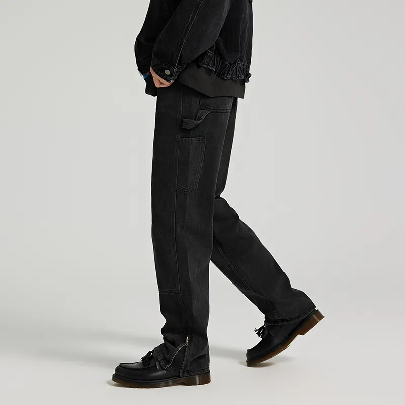 SONGS ALONG Jeans Unisex Black-4