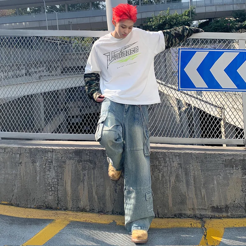 SONGS ALONG Jeans Unisex Vintage-6