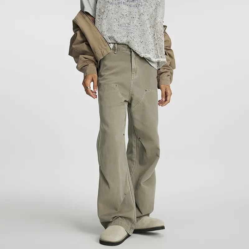 SONGS ALONG Cargo Pants Unisex Pea Green-6