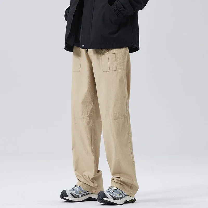 SONGS ALONG Casual Pants Men's Khaki Fabric Color-1