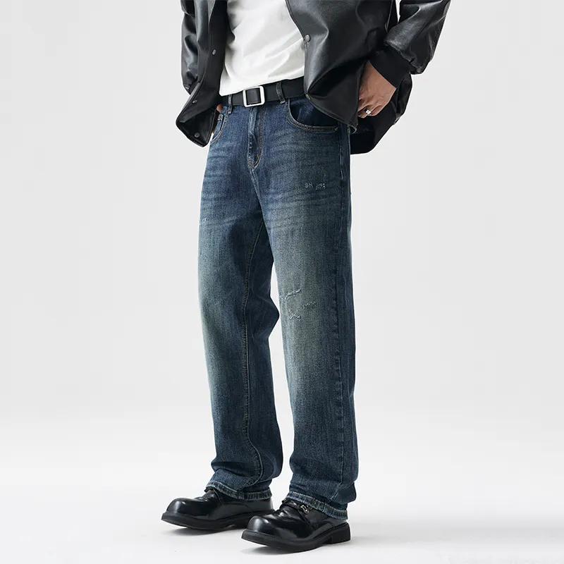 SONGS ALONG Jeans Unisex Blue-4