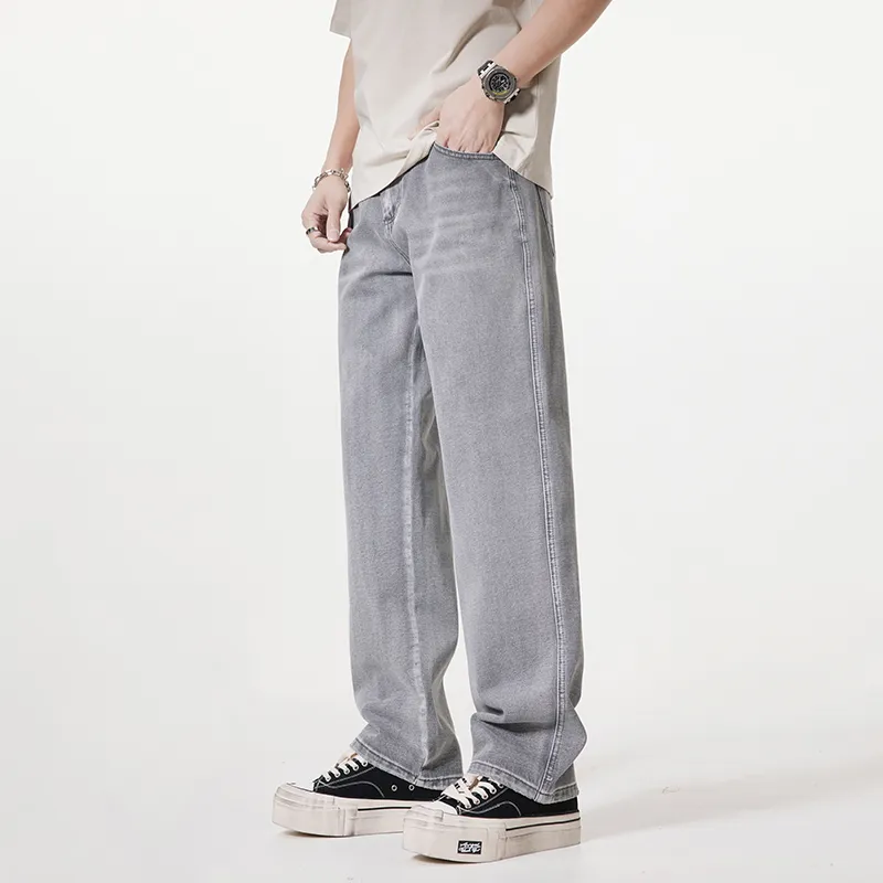 SONGS ALONG Jeans Unisex Smoke Gray-4