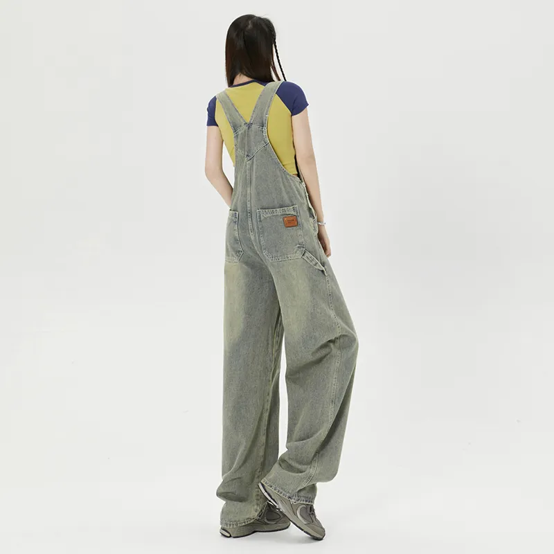 SONGS ALONG Overalls Women's Yellow-2
