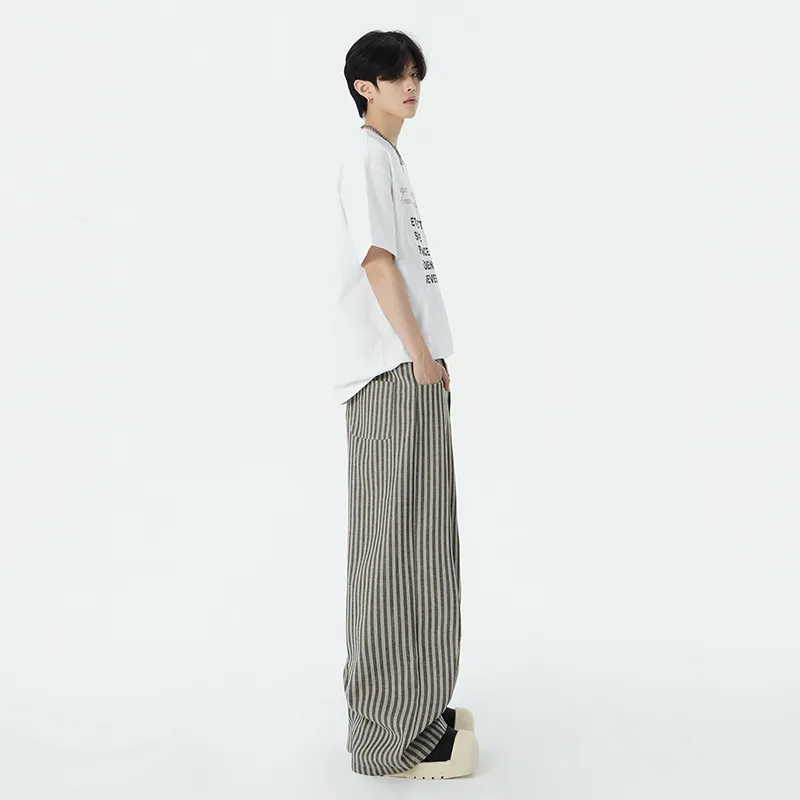 SONGS ALONG Casual Pants Unisex Gray-6