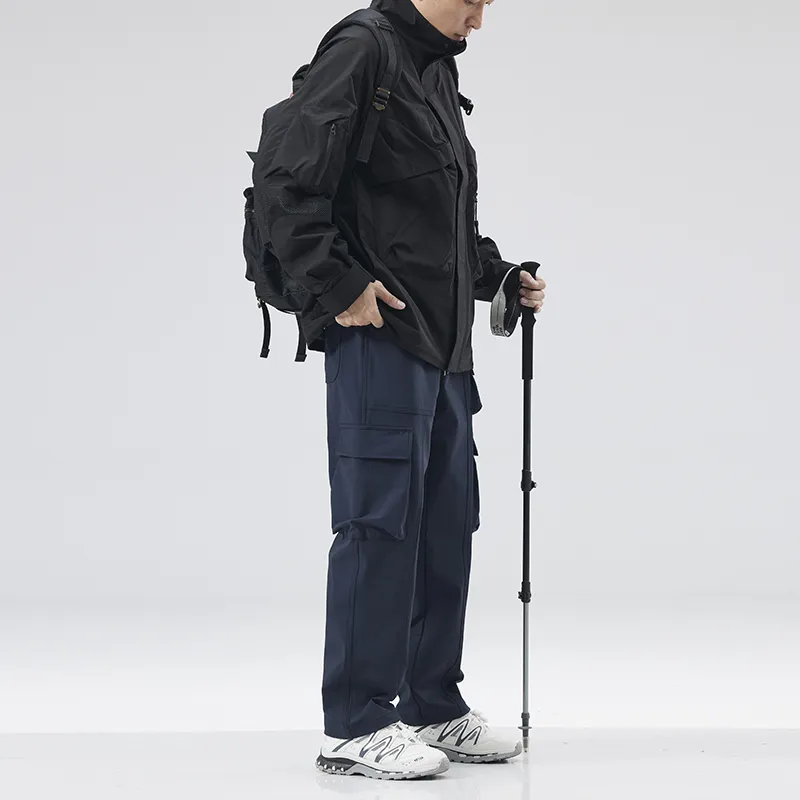 SONGS ALONG Cargo Pants Unisex Dark Blue-14