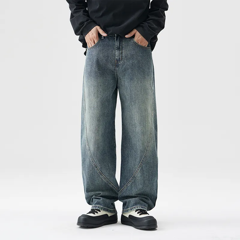 SONGS ALONG Jeans Unisex Vintage Blue-2