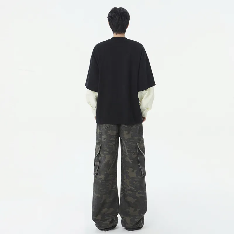 SONGS ALONG Jeans Unisex Camouflage-4
