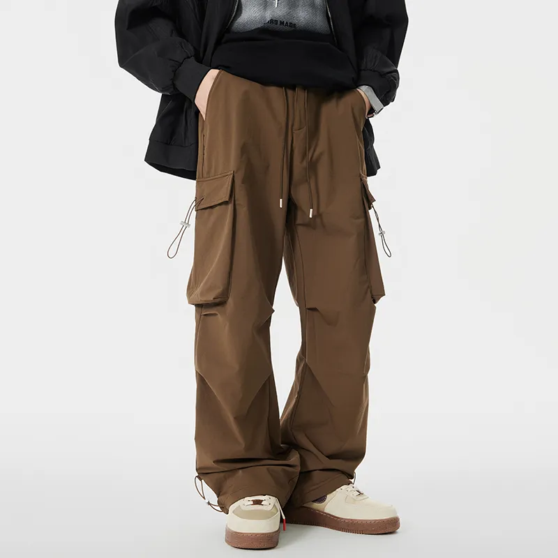 SONGS ALONG Cargo Pants Unisex Khaki-4