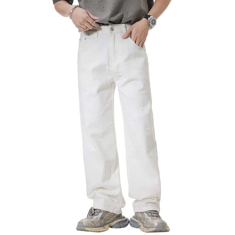 SONGS ALONG Jeans Unisex White-6