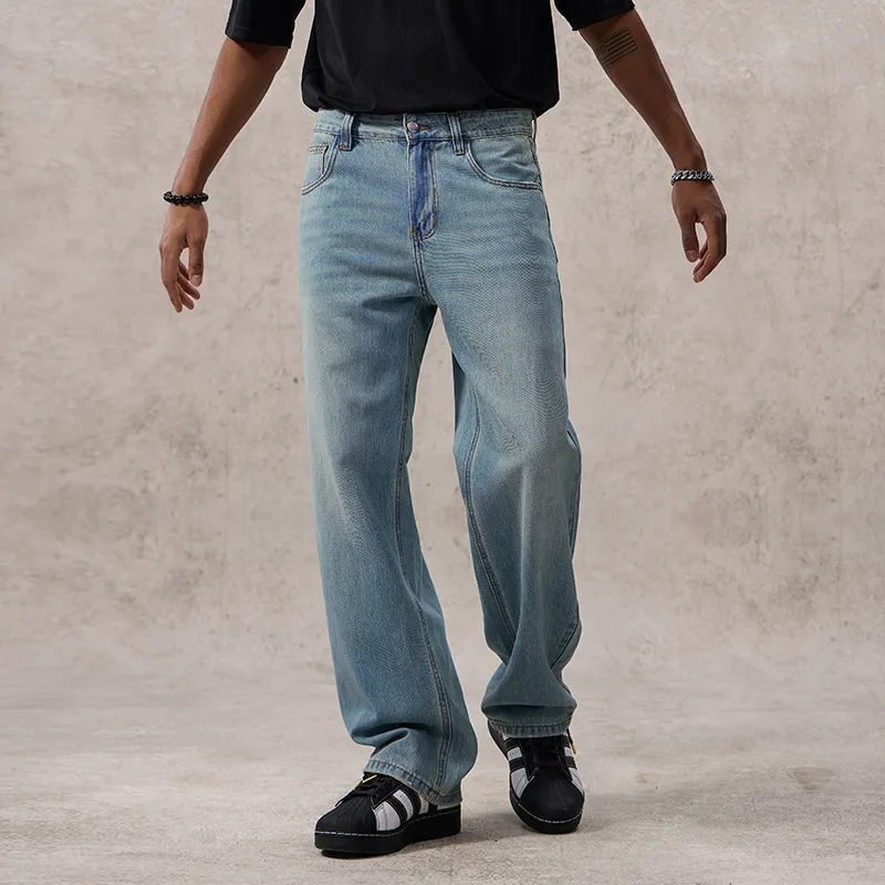 SONGS ALONG Jeans Unisex Light Blue-4