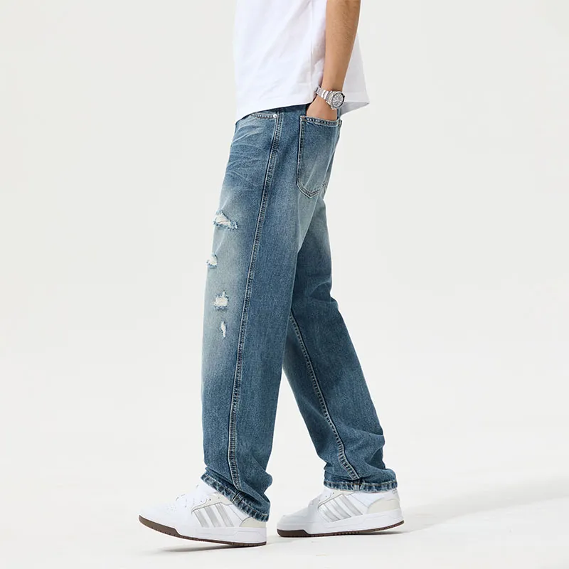 SONGS ALONG Jeans Unisex Blue-6