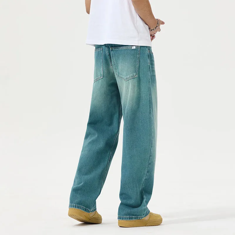 SONGS ALONG Jeans Unisex Peacock Blue-4