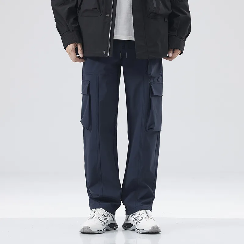 SONGS ALONG Cargo Pants Unisex Dark Blue-15