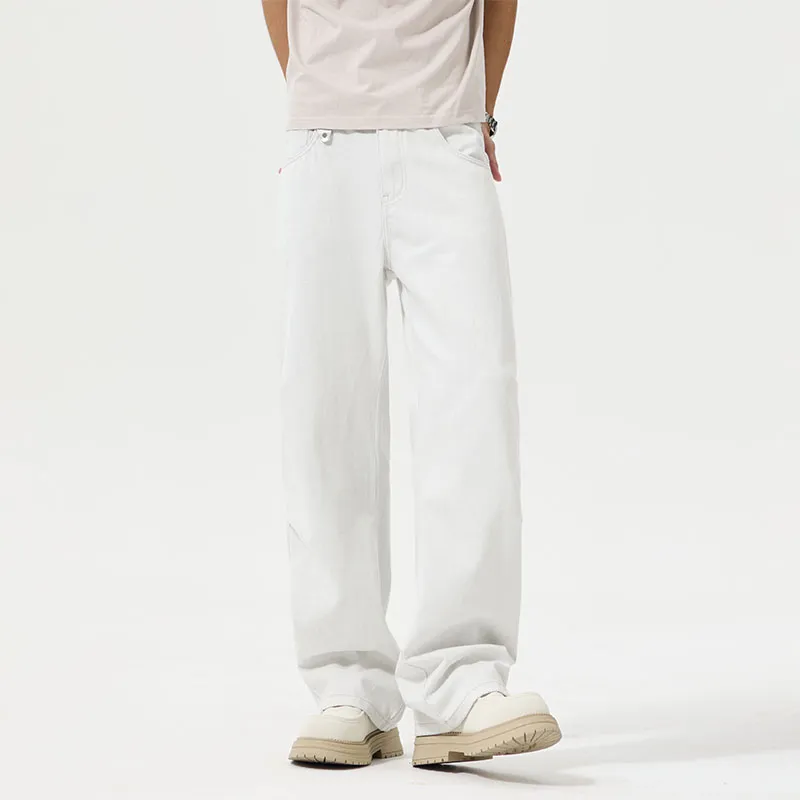 SONGS ALONG Jeans Unisex White-6