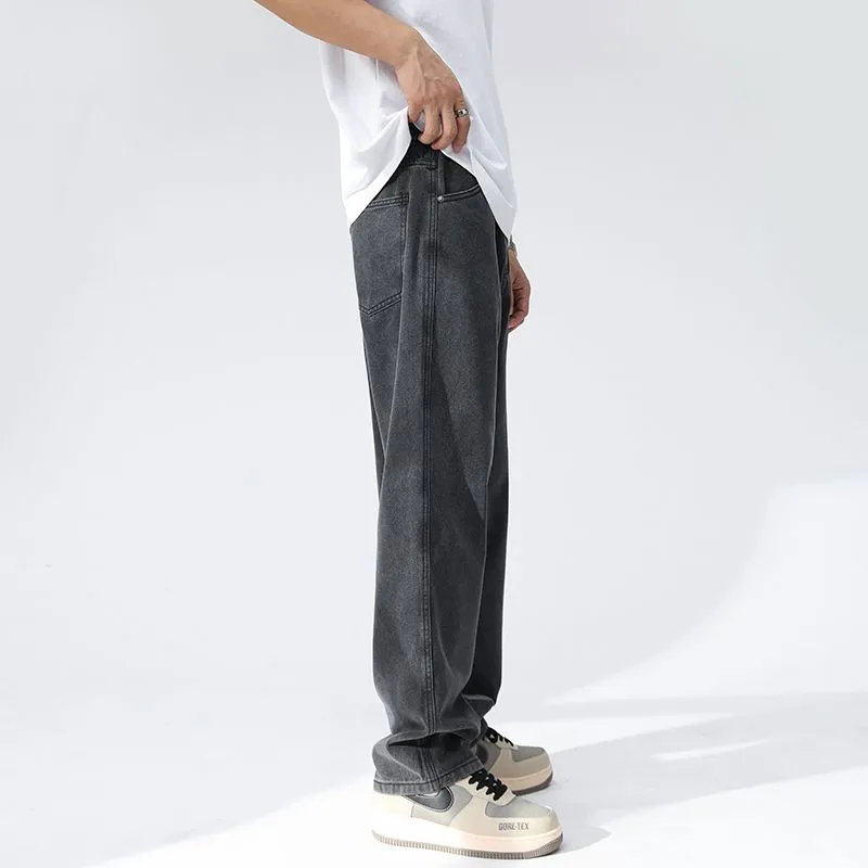 SONGS ALONG Jeans Unisex Smoke Gray-4