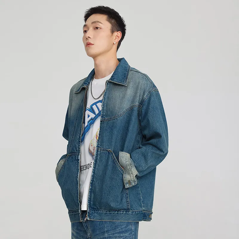 SONGS ALONG Denim Jacket Unisex Blue-2