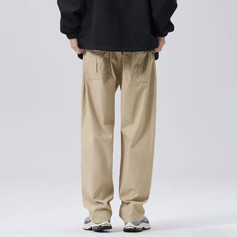 SONGS ALONG Casual Pants Men's Khaki Fabric Color-4