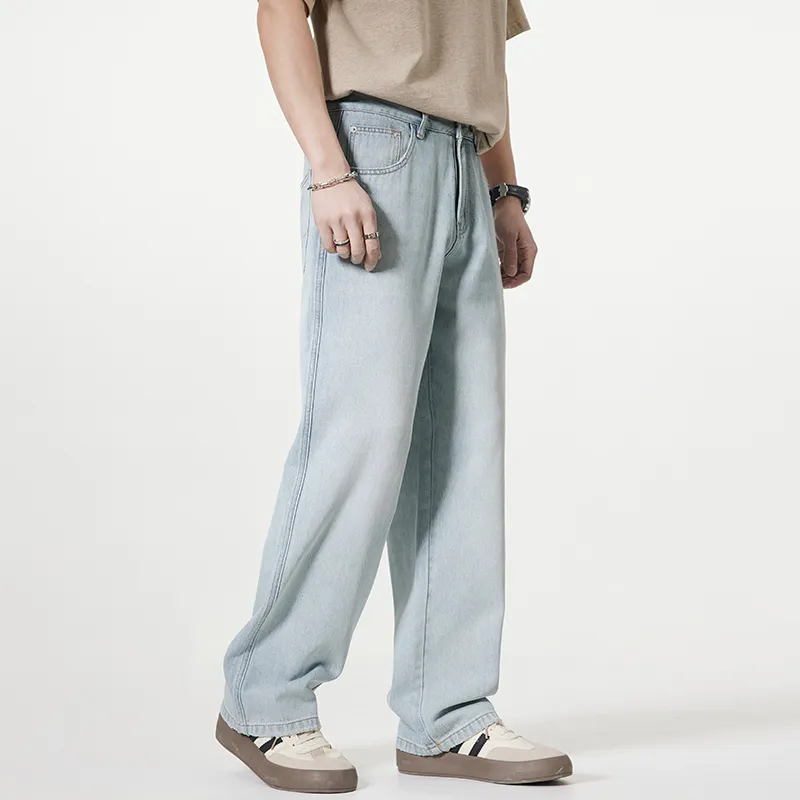 SONGS ALONG Jeans Unisex Light Blue-2
