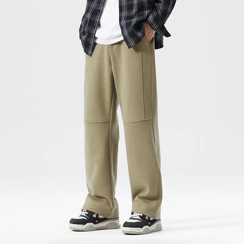SONGS ALONG Casual Pants Men's Dark Khaki-1