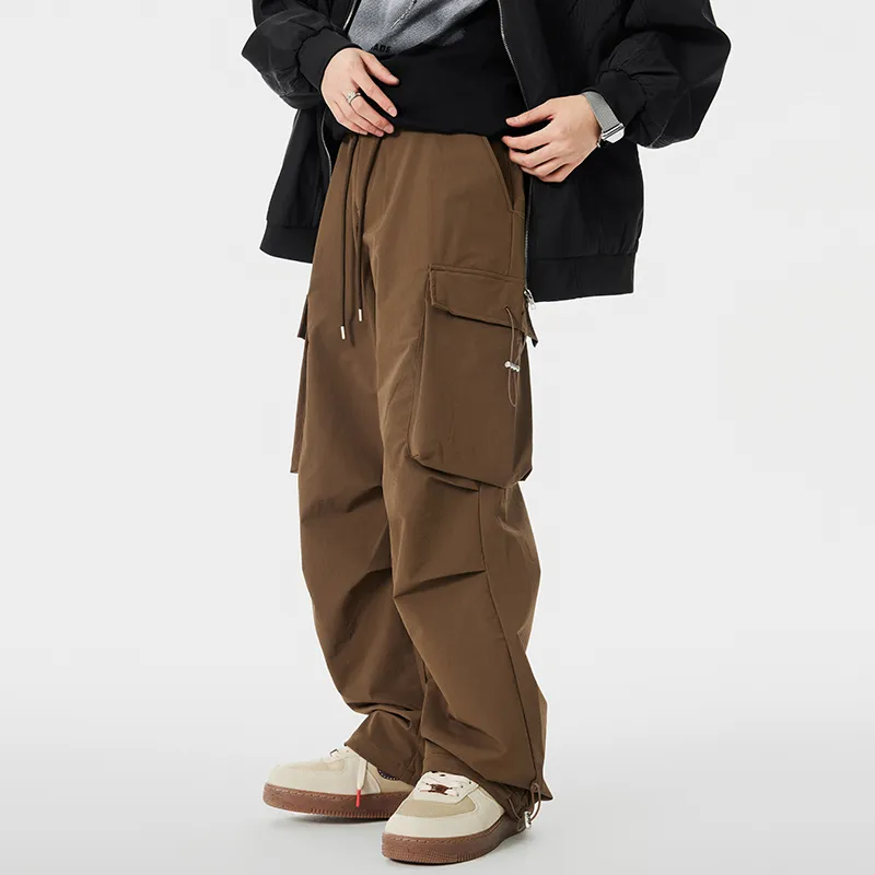 SONGS ALONG Cargo Pants Unisex Khaki-5