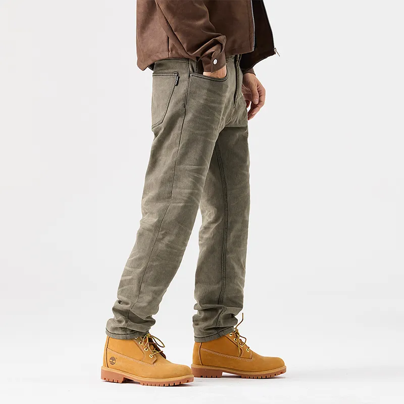 SONGS ALONG Jeans Unisex Yellow-3