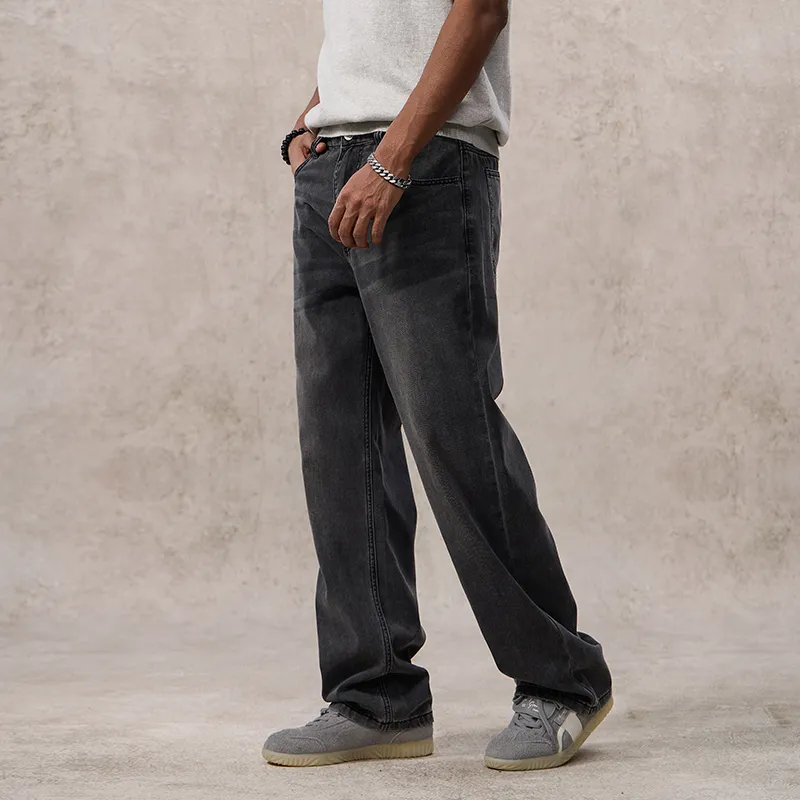 SONGS ALONG Jeans Unisex Black Gray Color-4