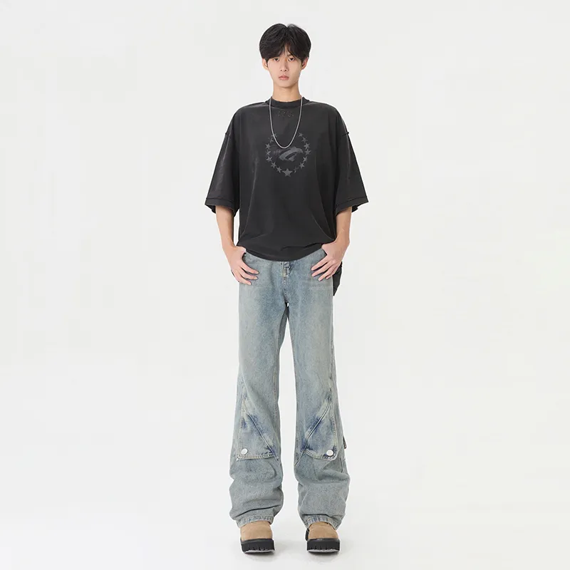 SONGS ALONG Jeans Unisex Vintage-2