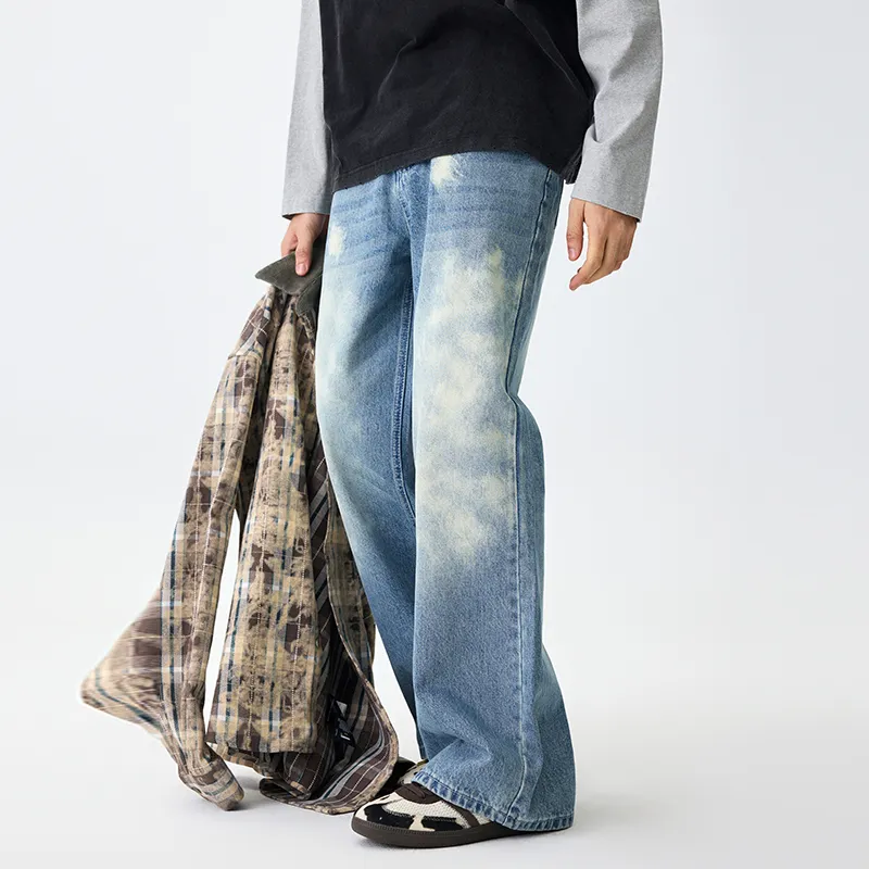 SONGS ALONG Jeans Men's Light Blue-4