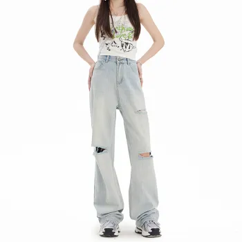 SONGS ALONG Jeans Women's Light Blue