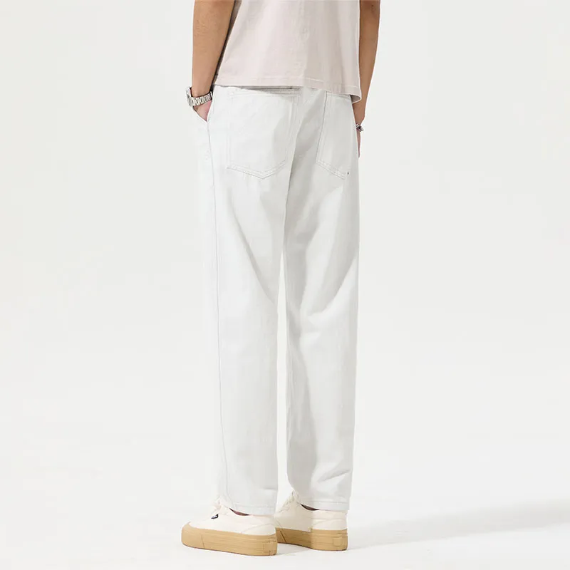 SONGS ALONG Jeans Unisex White-5