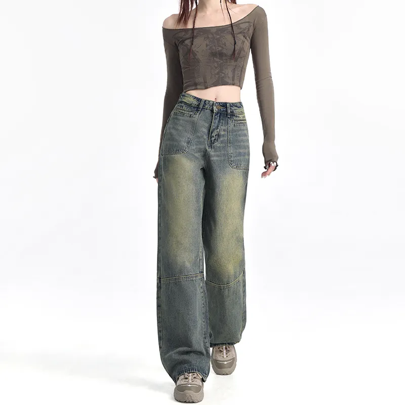 SONGS ALONG Jeans Women's Vintage Blue-3