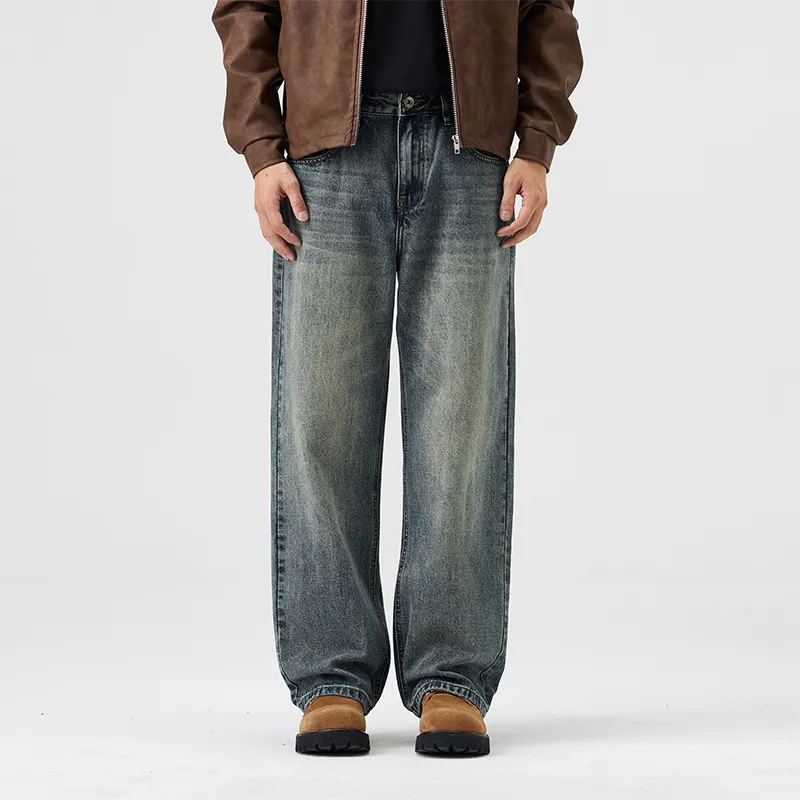 SONGS ALONG Jeans Unisex Vintage Blue-2