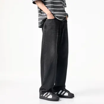 SONGS ALONG Jeans Unisex Washed Black