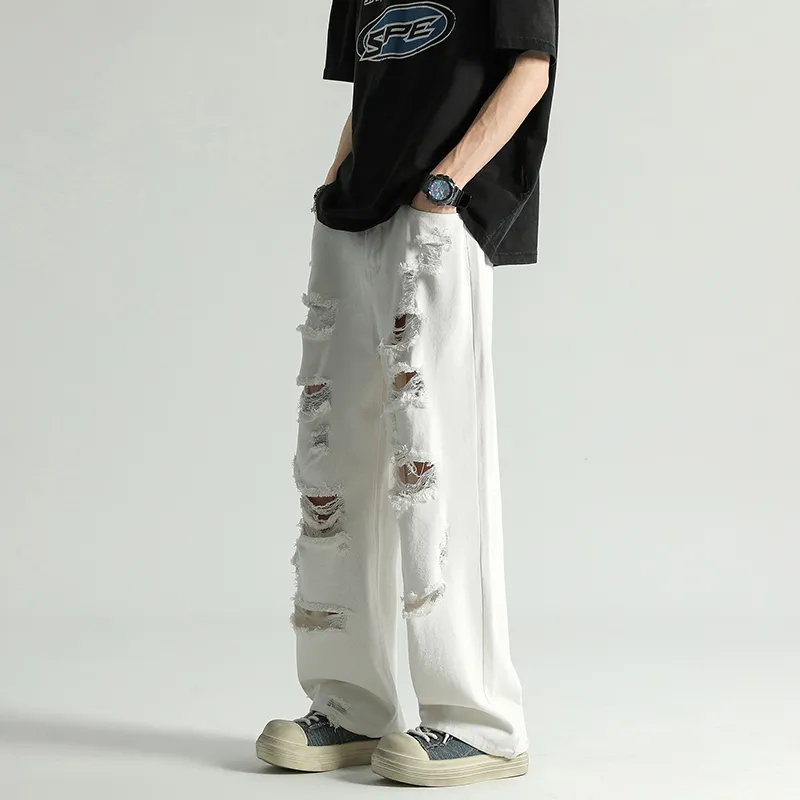 SONGS ALONG Jeans Unisex White-5