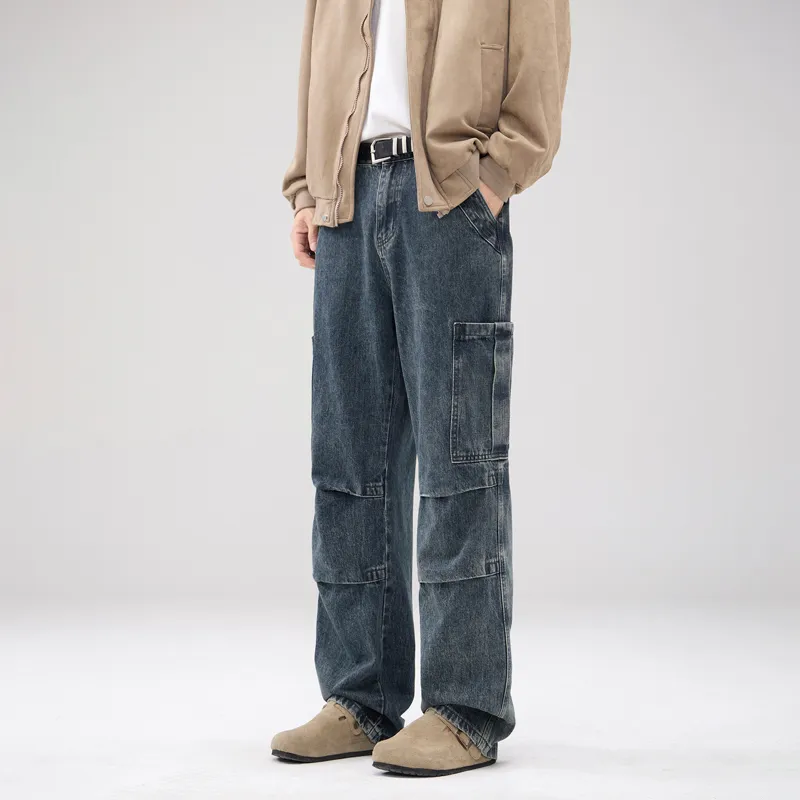 SONGS ALONG Jeans Unisex Blue-5