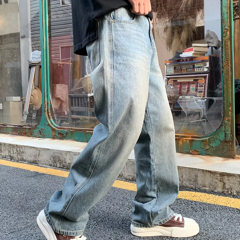 SONGS ALONG Jeans Unisex Blue Gray-4