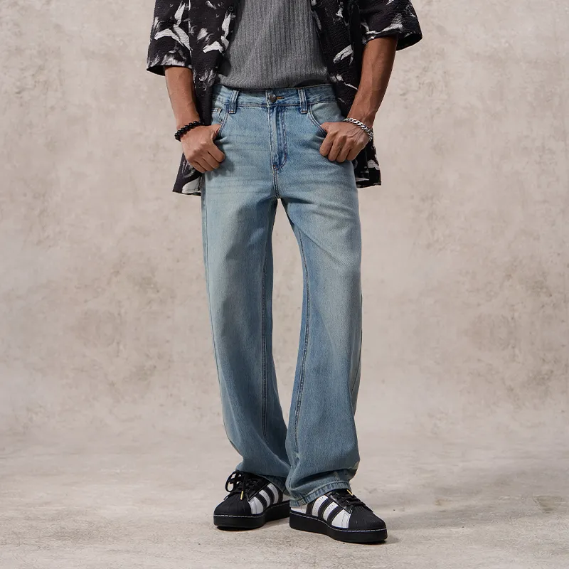 SONGS ALONG Jeans Unisex Light Blue-1