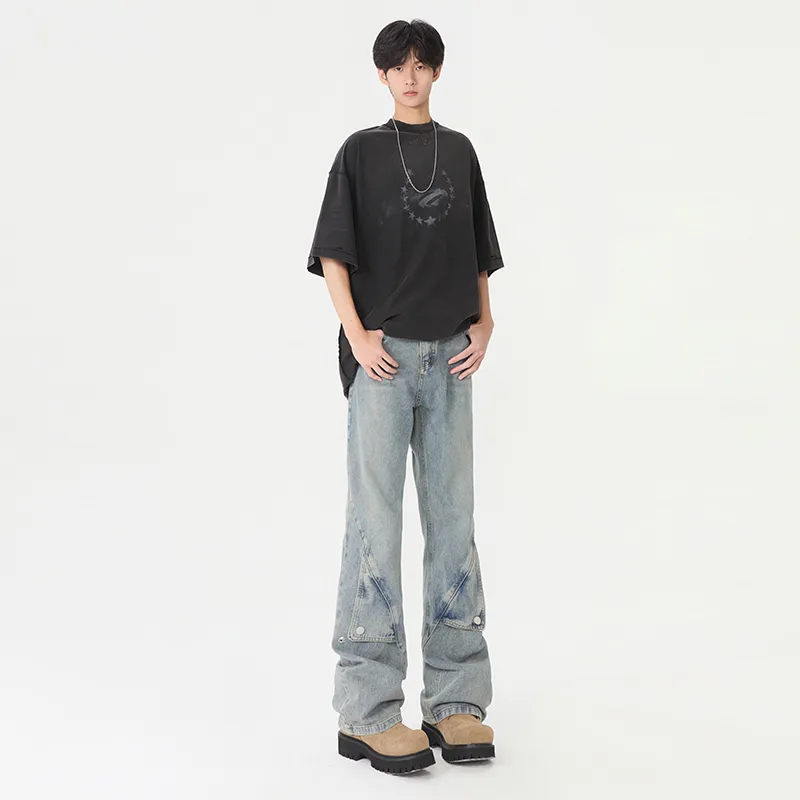 SONGS ALONG Jeans Unisex Vintage-3