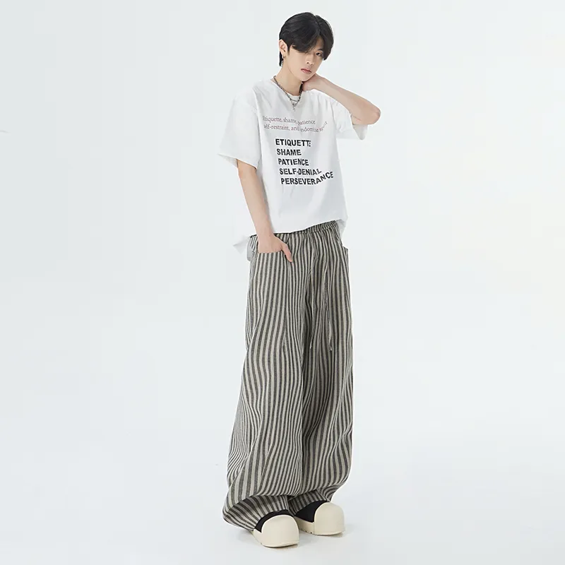 SONGS ALONG Casual Pants Unisex Gray-3