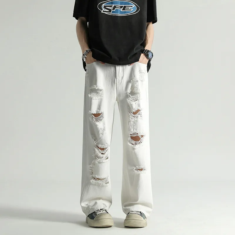 SONGS ALONG Jeans Unisex White-2