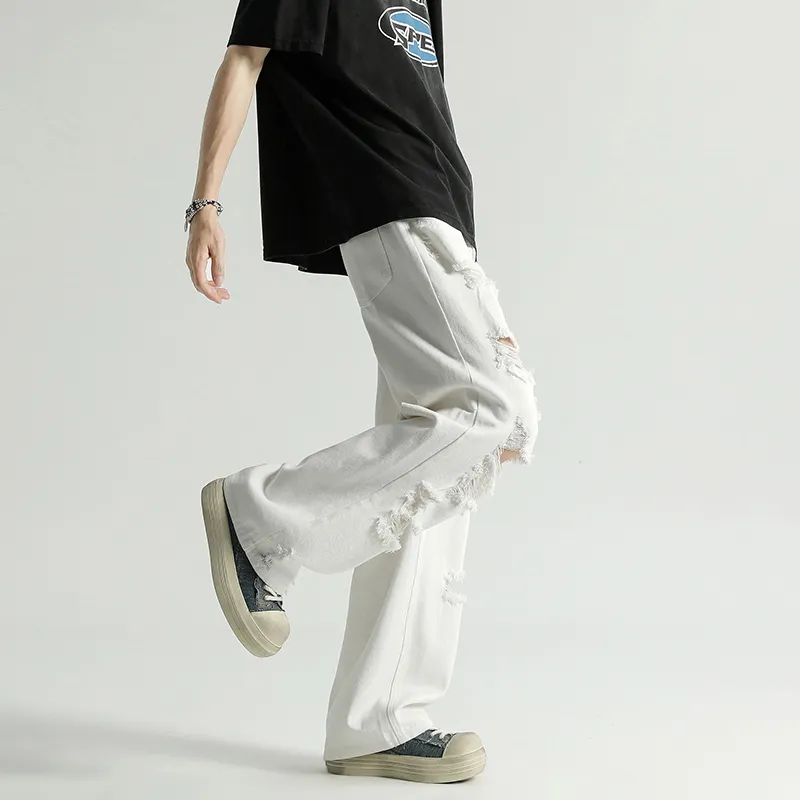 SONGS ALONG Jeans Unisex White-6