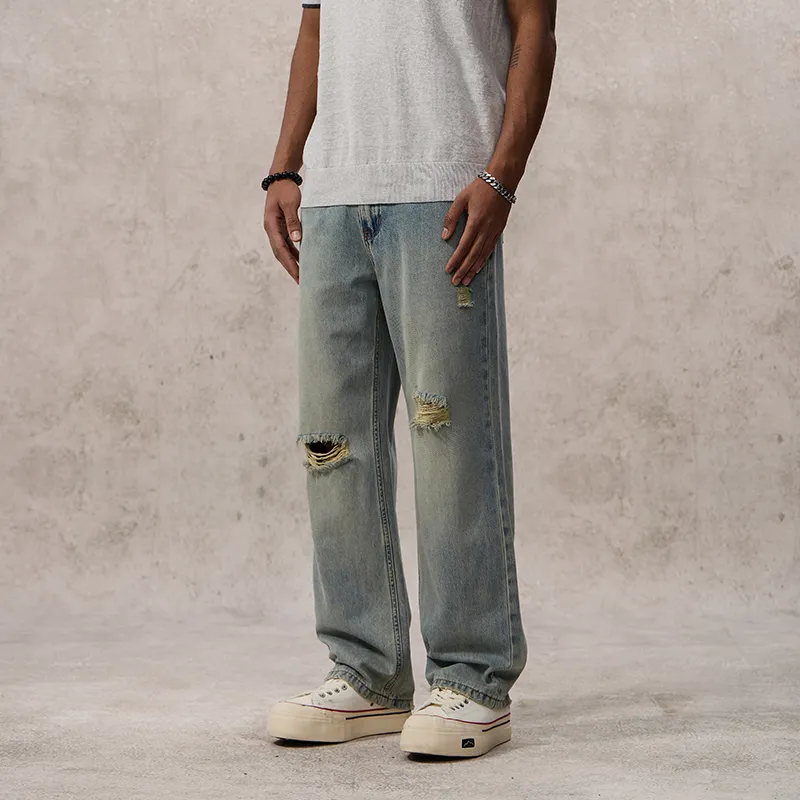 SONGS ALONG Jeans Unisex Light Blue-6