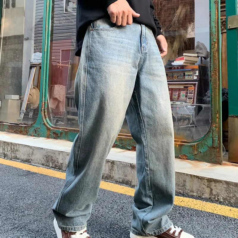 SONGS ALONG Jeans Unisex Blue Gray-3