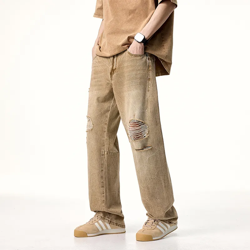 SONGS ALONG Jeans Unisex Moth Yellow-2