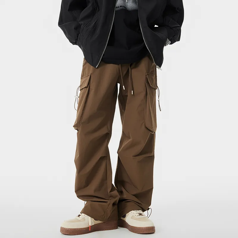SONGS ALONG Cargo Pants Unisex Khaki-2